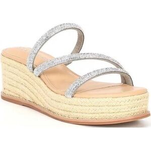 Cooper Key Sugar Rhinestones Espadrille Strappy Platform Wedge